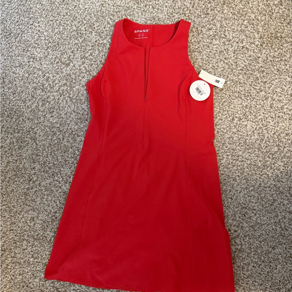 SPANX Vibrant Red Sleeveless Dress